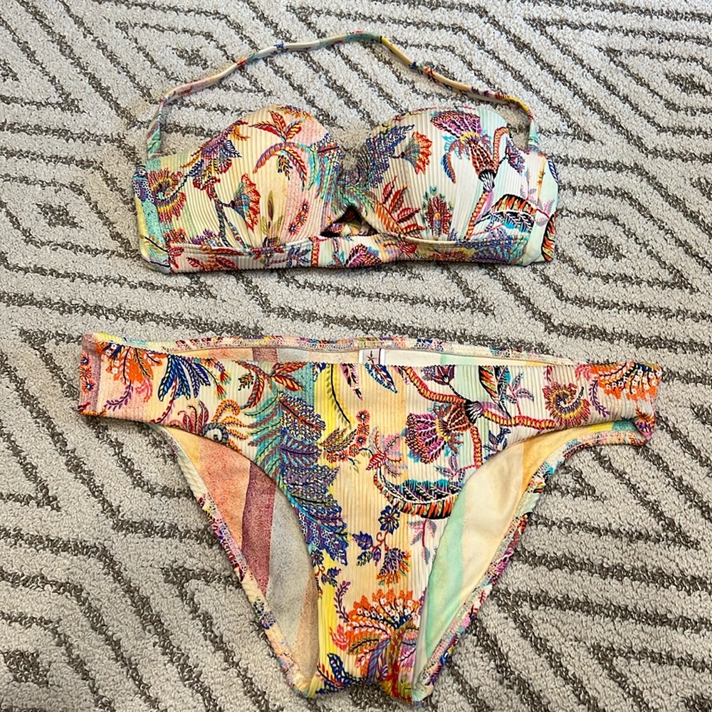 Luli Fama bikini small top, large bottom, fits like a size 6